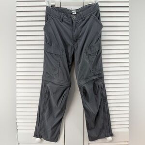 REI coop Dark Gray Cargo convertible pants